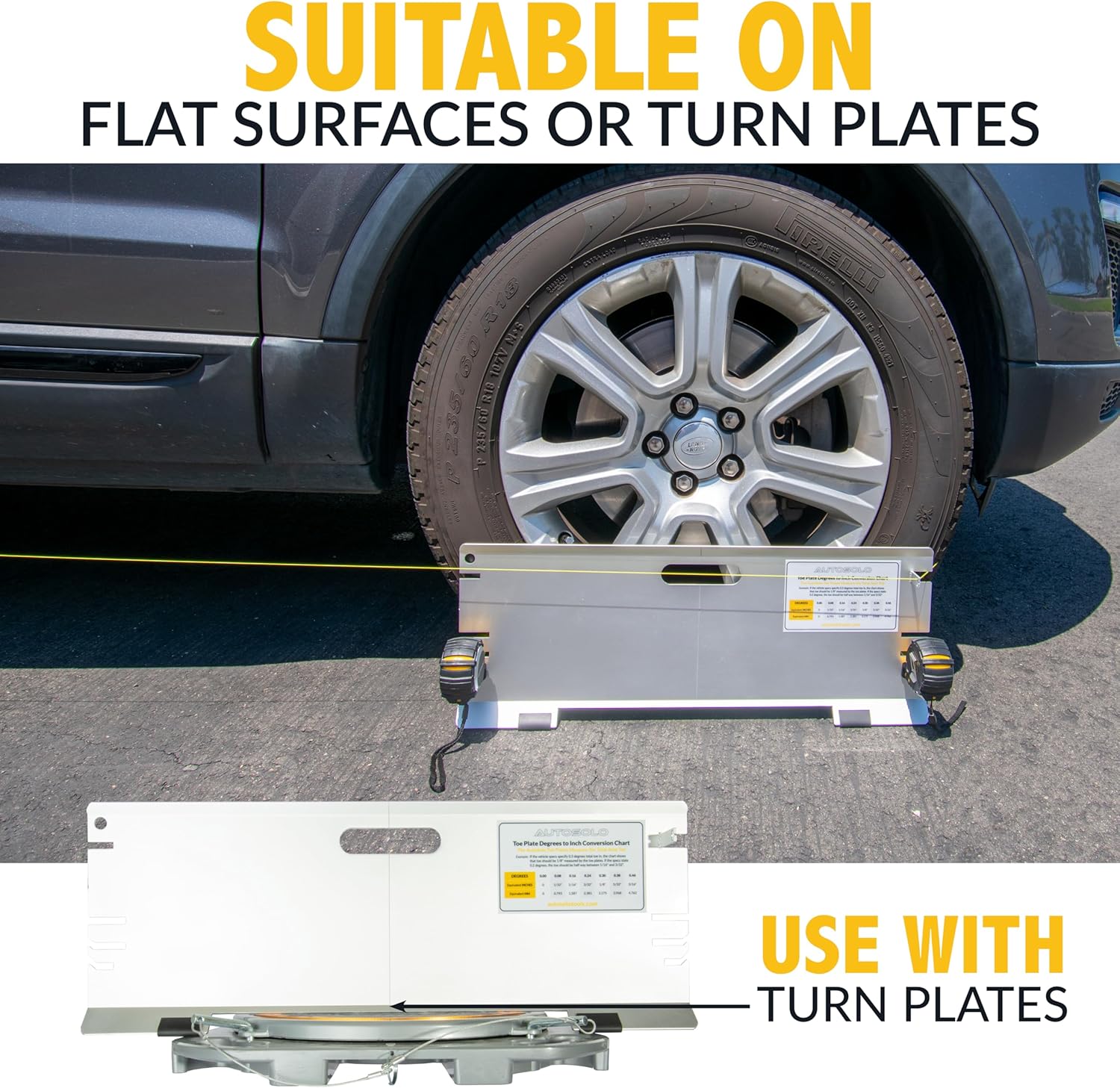 3-in-1 Toe Alignment Plates - Wheel Alignment Tool Kit for Toe, Steer Ahead, and Thrust Angle Adjustment - Alignment Toe Plates for Wheel Alignment