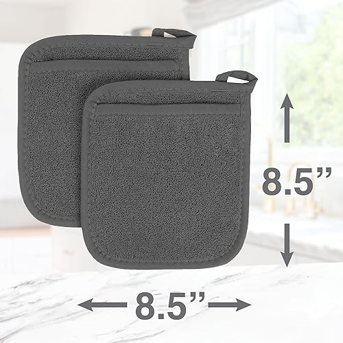 Miniatura 7 de Ritz - Guante de bolsillo de rizo y almohadilla resistente al calor, duradero, 100% algodón, diseño ergonómico para un agarre óptimo, fácil cuidado,