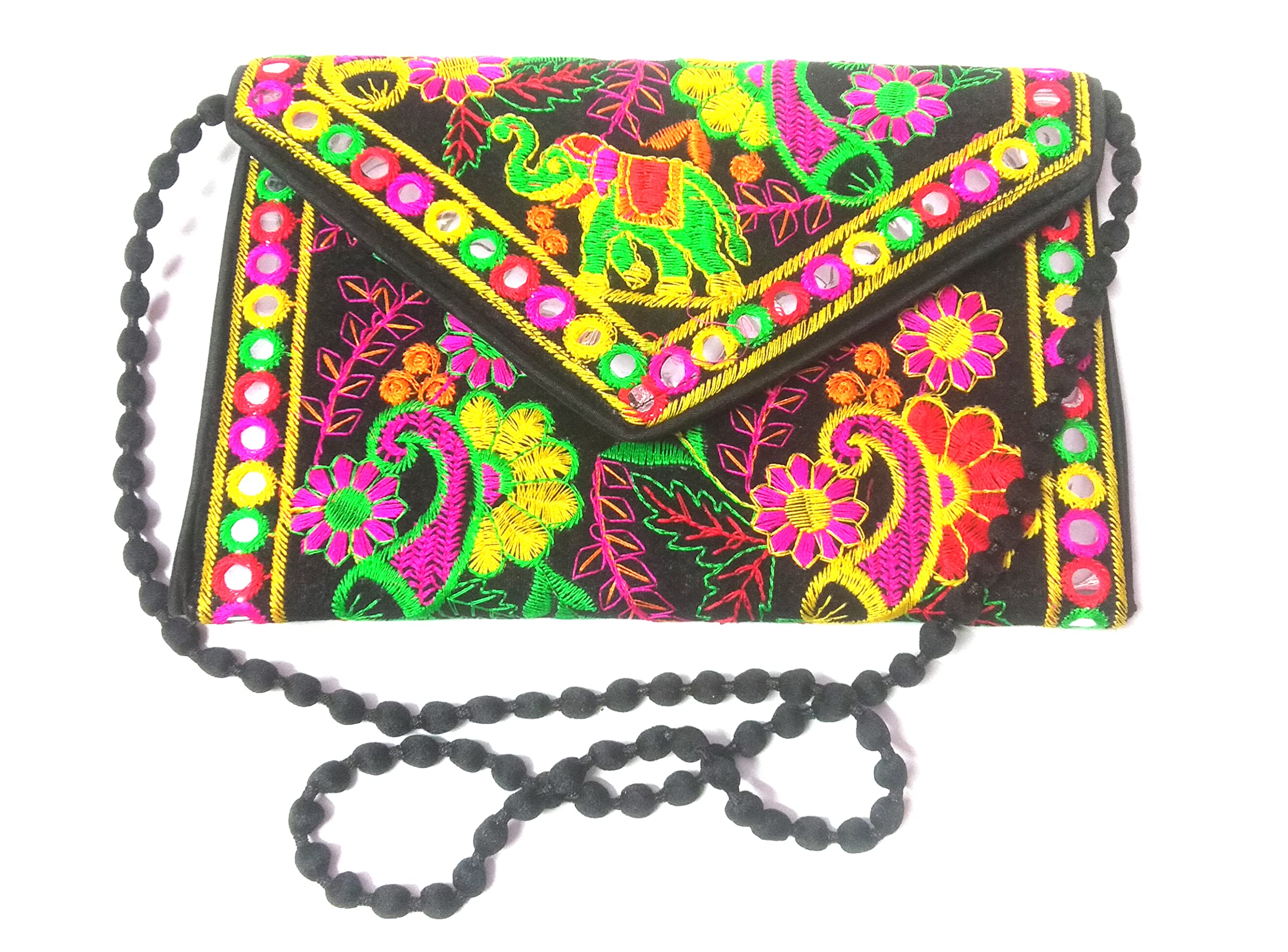 SUMERA WARQ Handicraft Beautiful Bling Box Clutch Bag Purse For Bridal, Casual, Party, Wedding (Black) (B0BM8VQVXW) Amazon Price History, Amazon Price Tracker