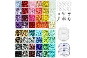 8/0 Seed Beads: 48 Colors of 3mm Glass Beads with 16800pcs