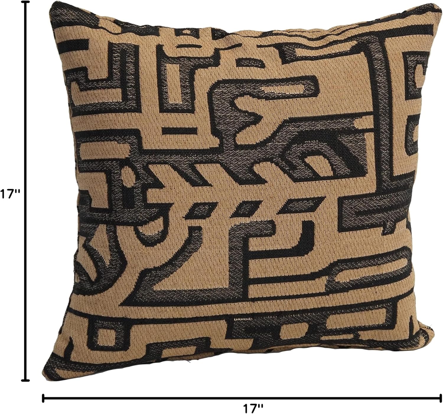 Blazing Needles Square Tapestry Throw Pillow, 17", Kilimanjaro