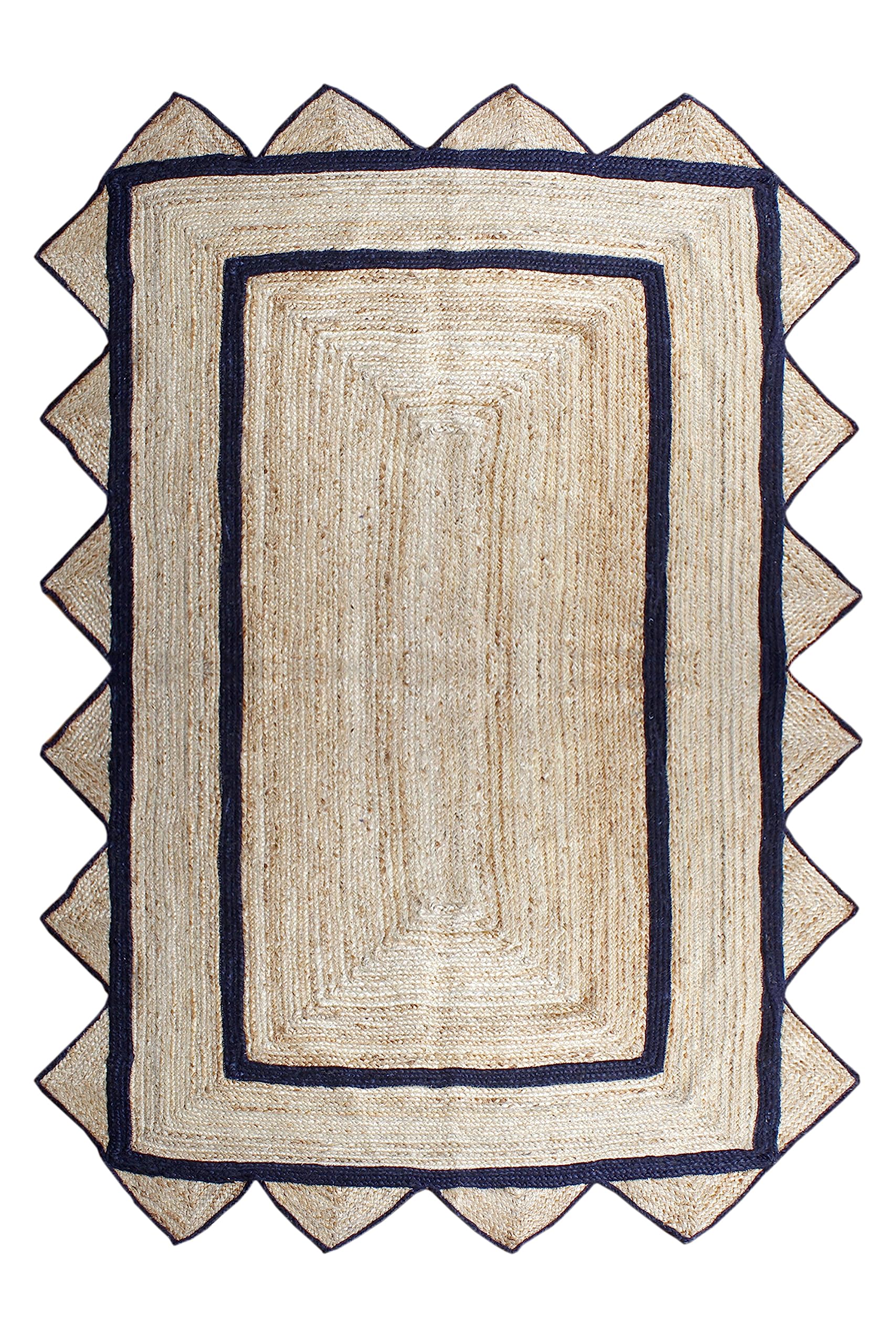 Tapis indien en jute fait main 120x300 grand tapis de sol maison