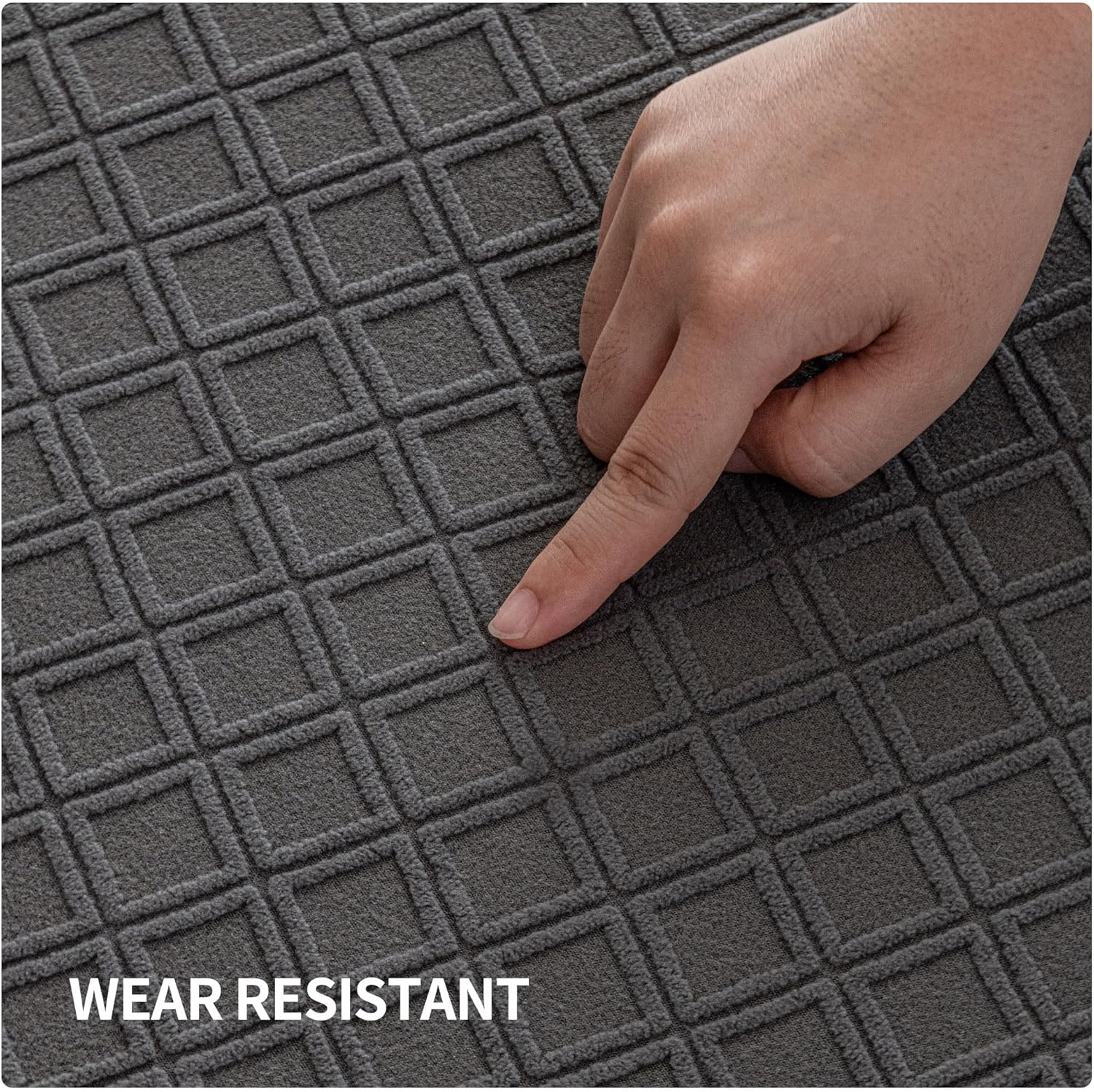 OHSIO Sectional Couch Covers, Stretch Washable Anti-Slip Sofa Slipcovers for L Shaped Modular Seats, Wear-Resistant Furniture Protector for Pets & Kids, Year-Round (1 Seat Cover M, Dark Gray)