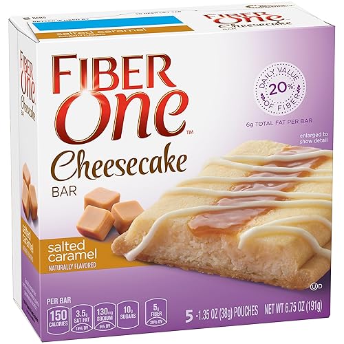 Vista 161 de Fiber One Barras de proteínas masticables, nueces de caramelo, bocadillos de proteínas, 1.17 onzas, 5