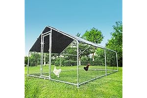 HITTITE Chicken Run Outdoor Chicken Coop Pen Large, Waterproof, UV-Resistant Chicken Cage