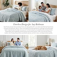 Vista 52 de Southshore Fine Living, Inc. Juego de edredón de tamaño King de gran tamaño, colcha de lavanda King/California con 2 fundas de almohada a juego