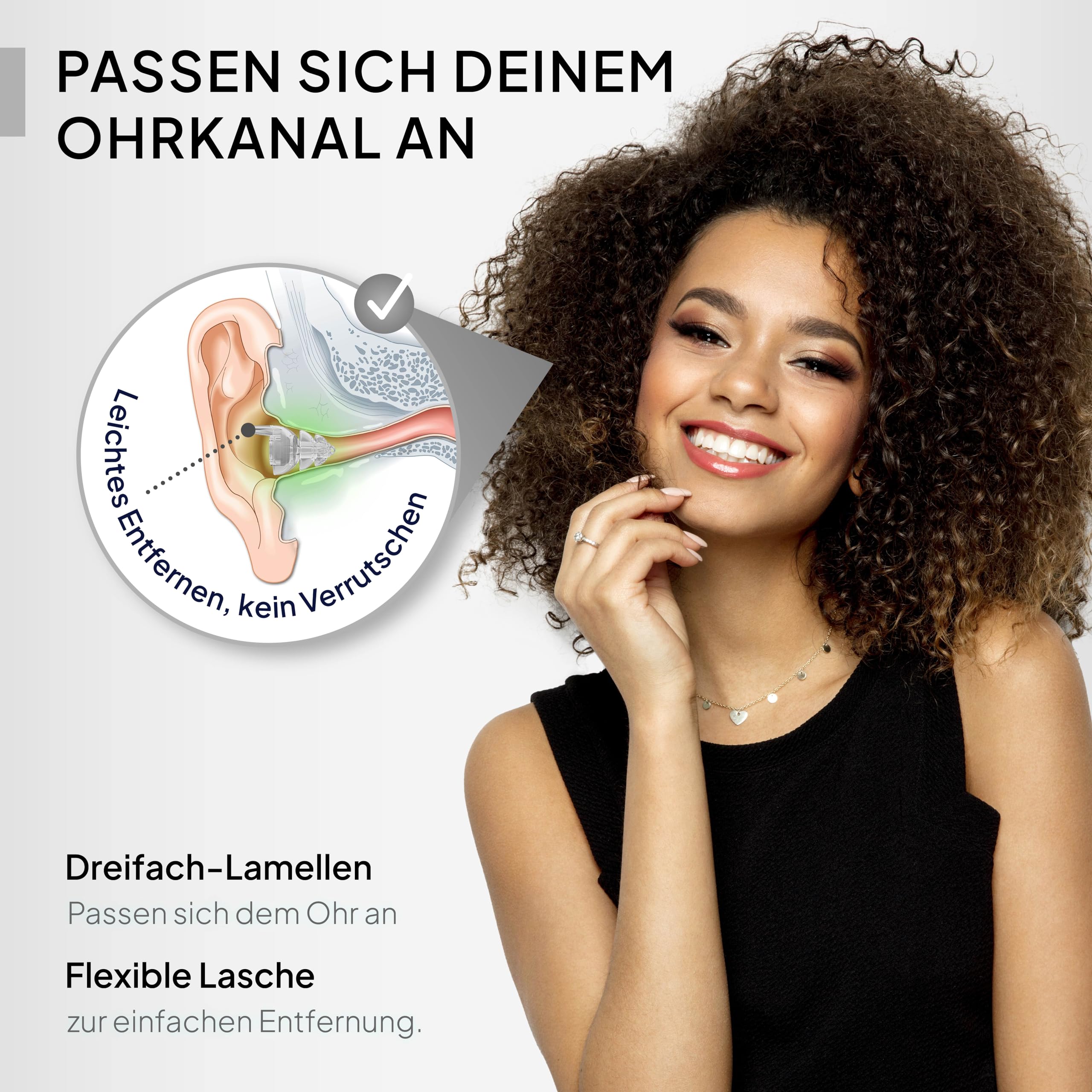 Senner ® PartyPro | Gehörschutz für Musik & Musiker - Ohrstöpsel für Festivals, Konzerte, Partys und Discos - transparente Party Earplugs mit 18 dB Lärmreduzierung - mit Alubehälter