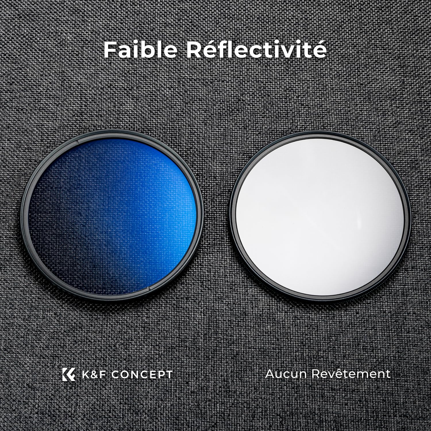 Filtre CPL 46mm K&F Concept - Filtre Polarisant Slim + Chiffon Microfibre - Pour Objectif Appareil Photo