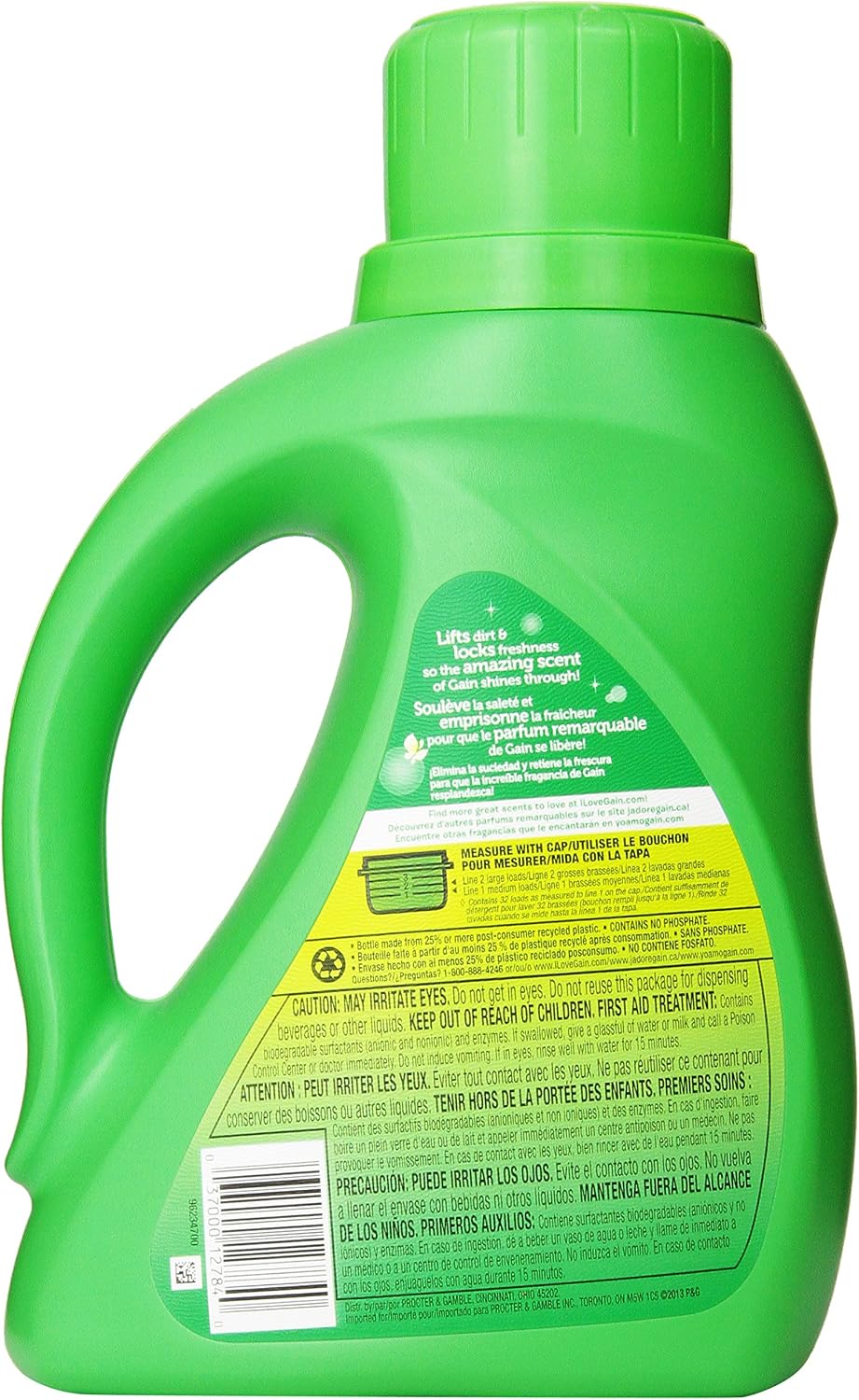Gain With Freshlock Original Liquid Detergent 32 Loads 50 Fl Oz (Pack of 2)