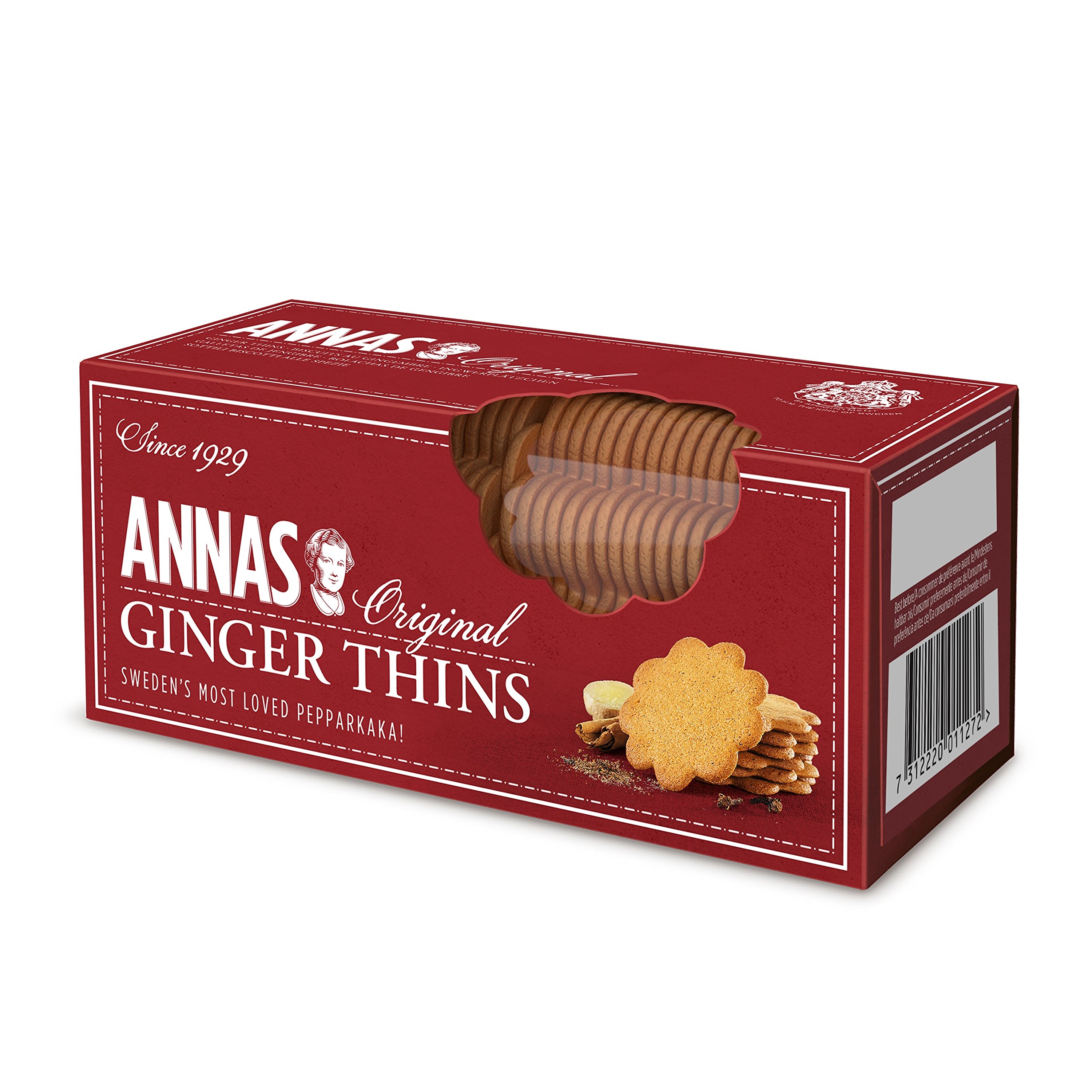 Annas Original Ginger Thins 150 g (Pack of 4)