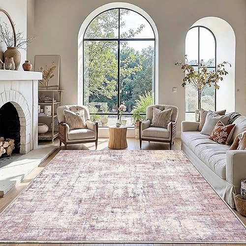Miniatura 21 de Alfombra de área lavable de 5 x 7 pies para sala de estar, alfombra grande abstracta para comedor, dormitorio, alfombra antideslizante de 5 x 7