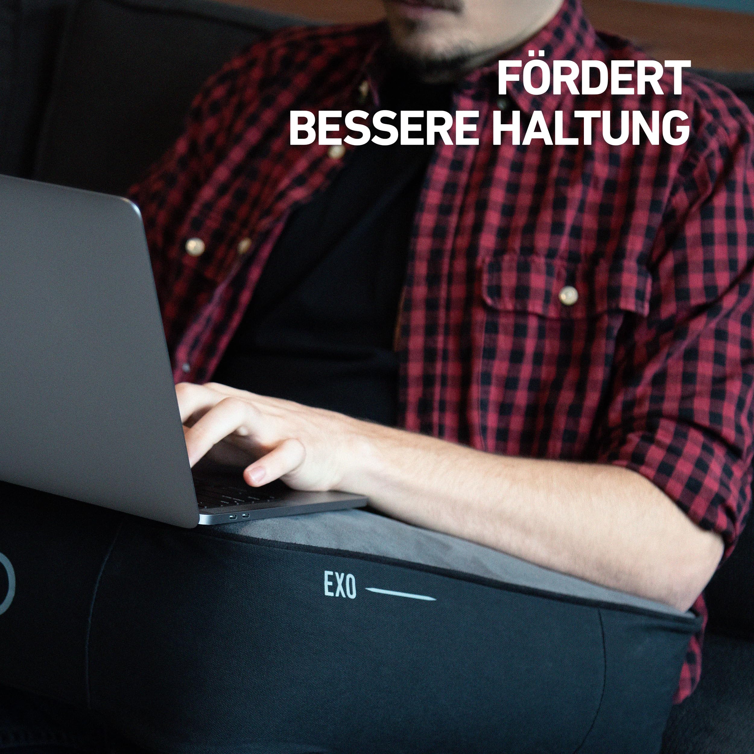 Scuf Exo Ergonomisches Sitzkissen für Gaming und Telearbeit, Unterstützung der Wirbelsäule, Nacken, Handgelenke und Hände - Schwarz