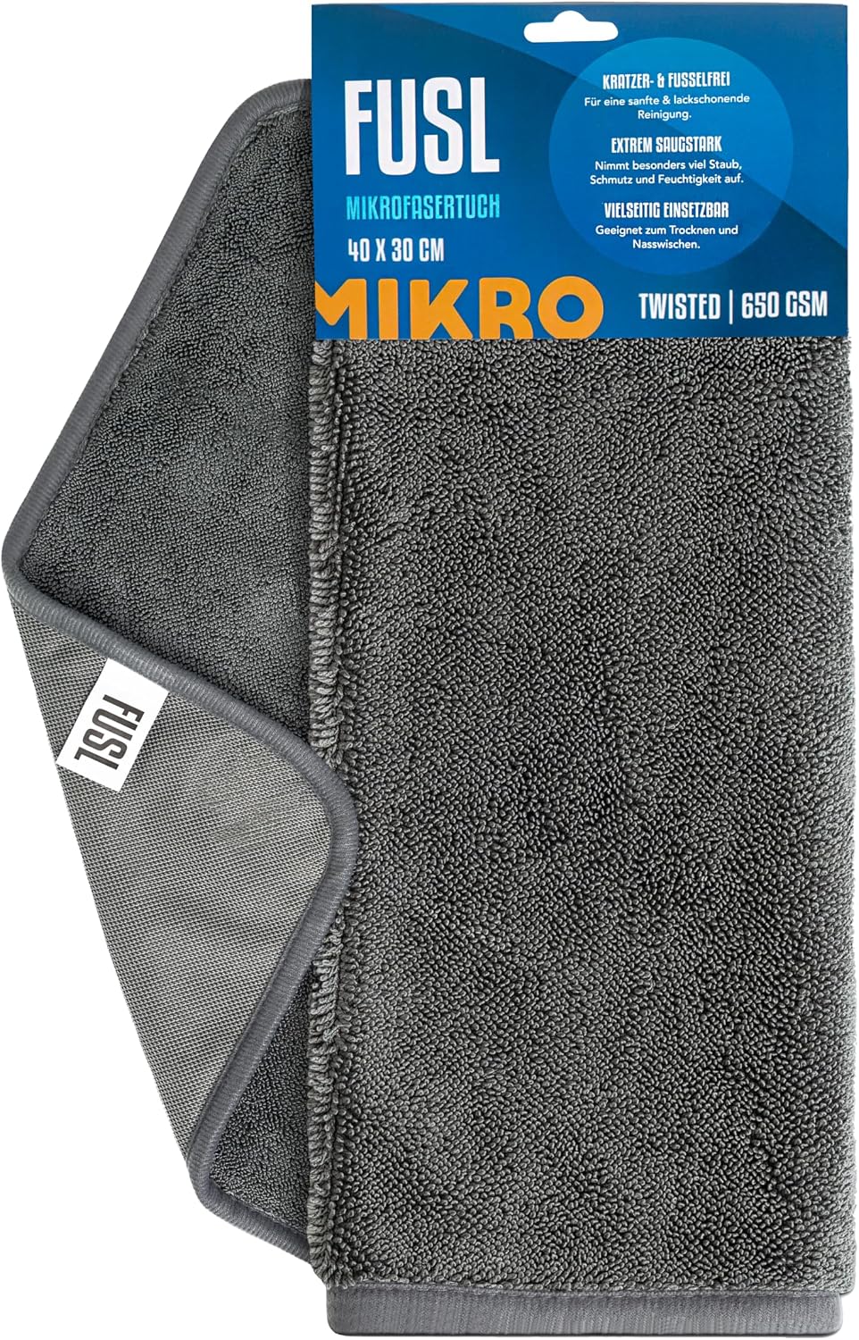Microfibre Cloth 30 x 40 cm - Streak-Free and Lint-Free - Microfibre Car Care Polishing Cloth Car Microfibre Cleaning Cloth Car Cloth - Absorbent with 650 GSM