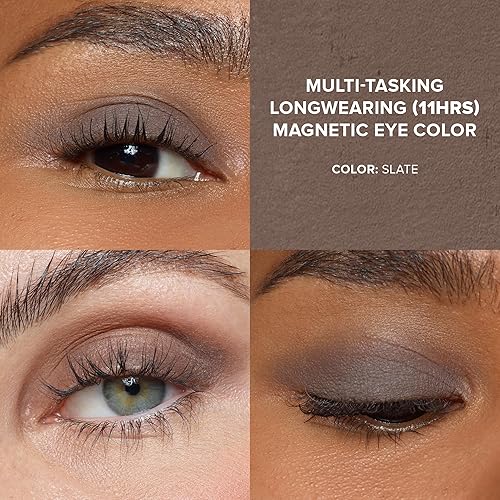 Vista 26 de Nudestix Magnetic Matte Eye Color – 3-in-1 Long-Wear Cream Eyeshadow Pencil, Eyeliner & Primer Waterproof, Budge-Proof Matte Finish Vegan &