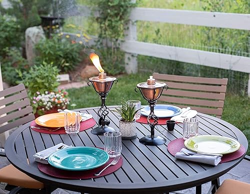 Vista 3 de BIRDROCK HOME Antorchas para exteriores, construcción duradera, diseño moderno, resistente a la intemperie, compatible con aceite de citronela