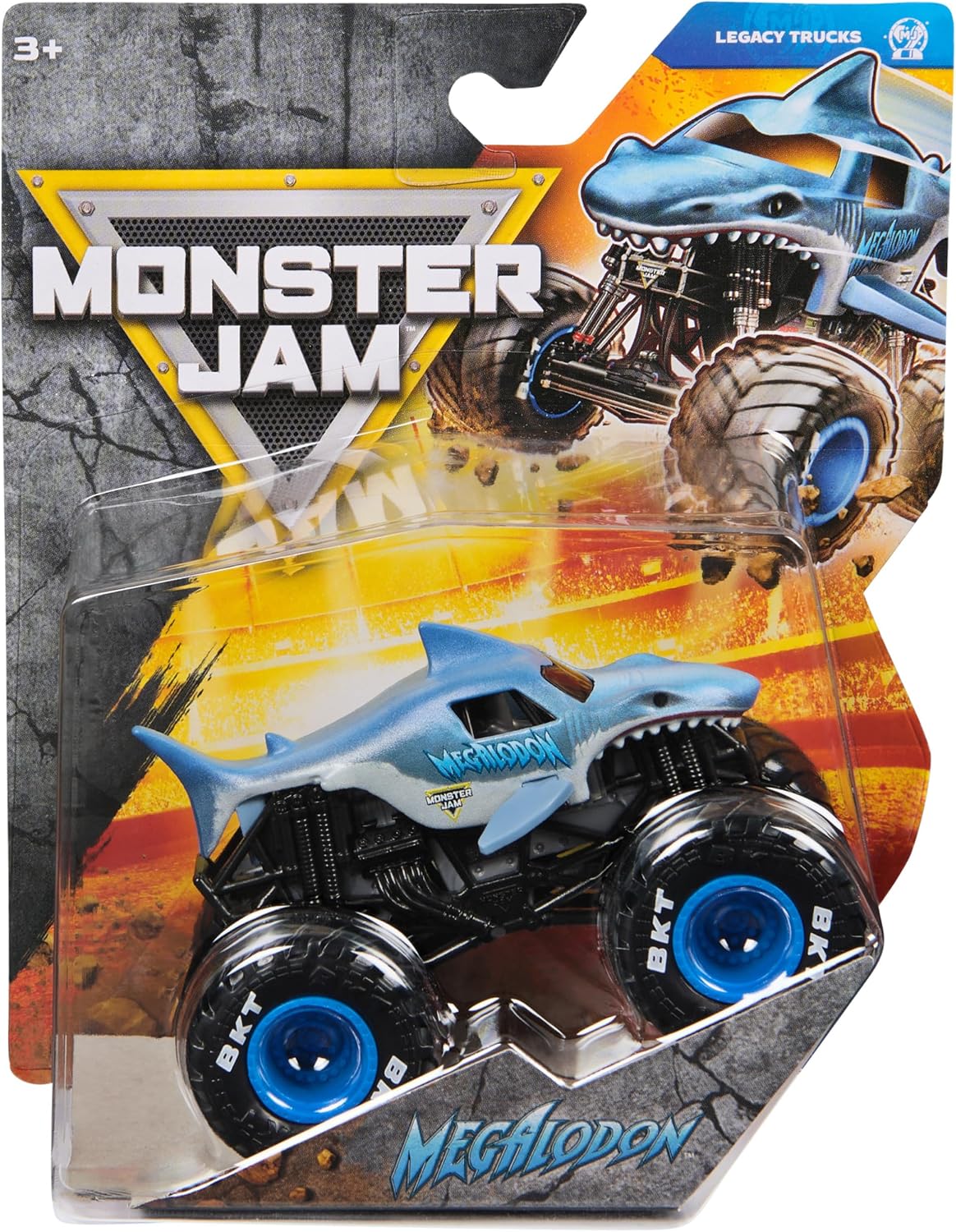 Monster Jam, Official Megalodon Monster Truck, Die-Cast Vehicle, 1:64 Scale, Kids Toys for Boys Ages 3 and up