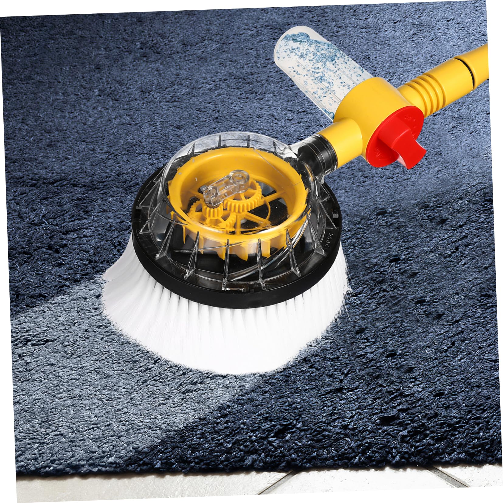 OUNONA Brosse de Lavage de Voiture Automatique Rotative Forte Absorption d'eau avec Manche Long en Chenille et PP Protège la Peinture, Nettoyage des Vitres et Sols