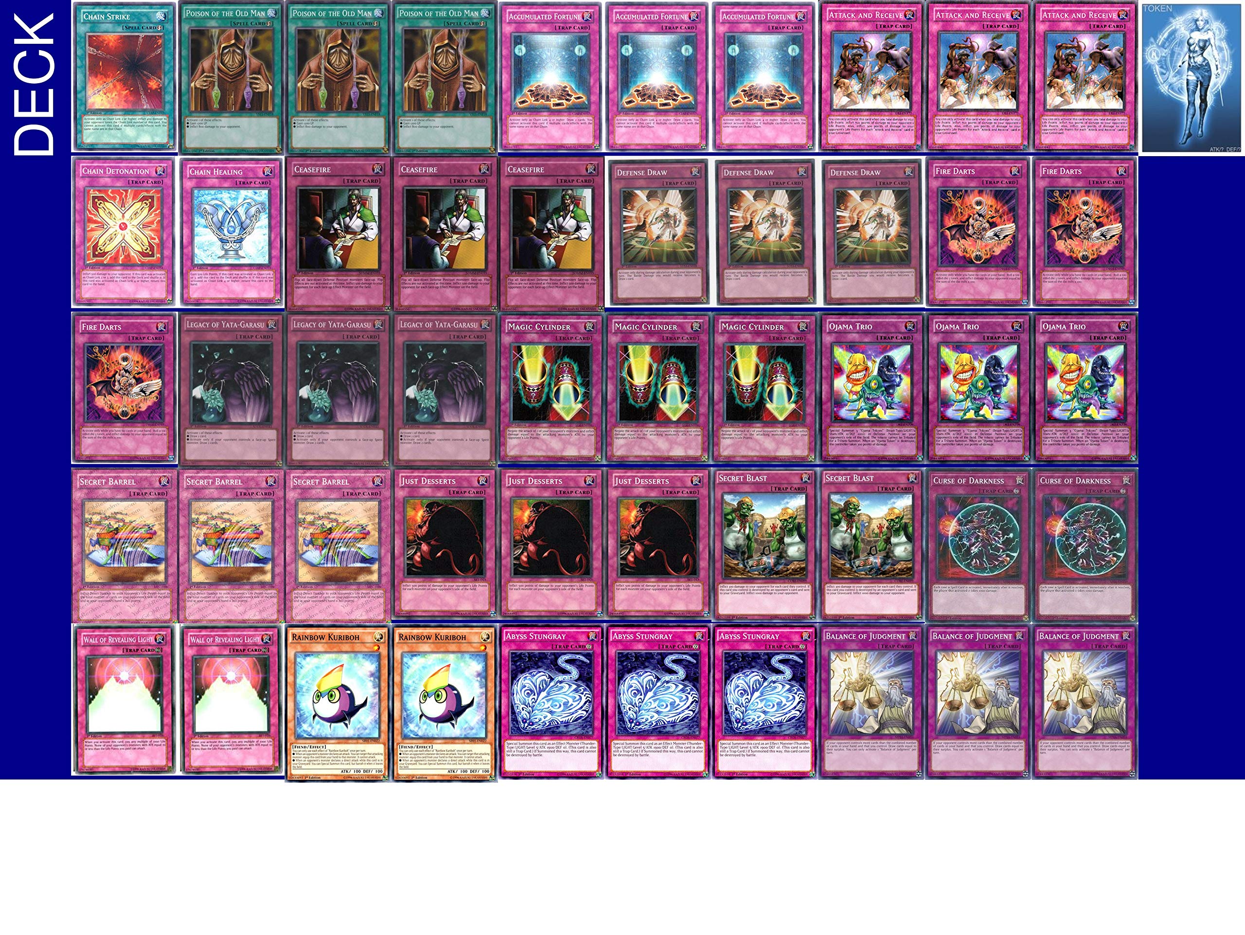 YU-GI-OH! Deck de Quemacadenas Listo para Torneos - Incluye 50 Tarjetas y  Juego de Fichas Phantasm - Ideal para Principiantes y Jugadores  Competitivos - Regalo Increíble - Fantasía