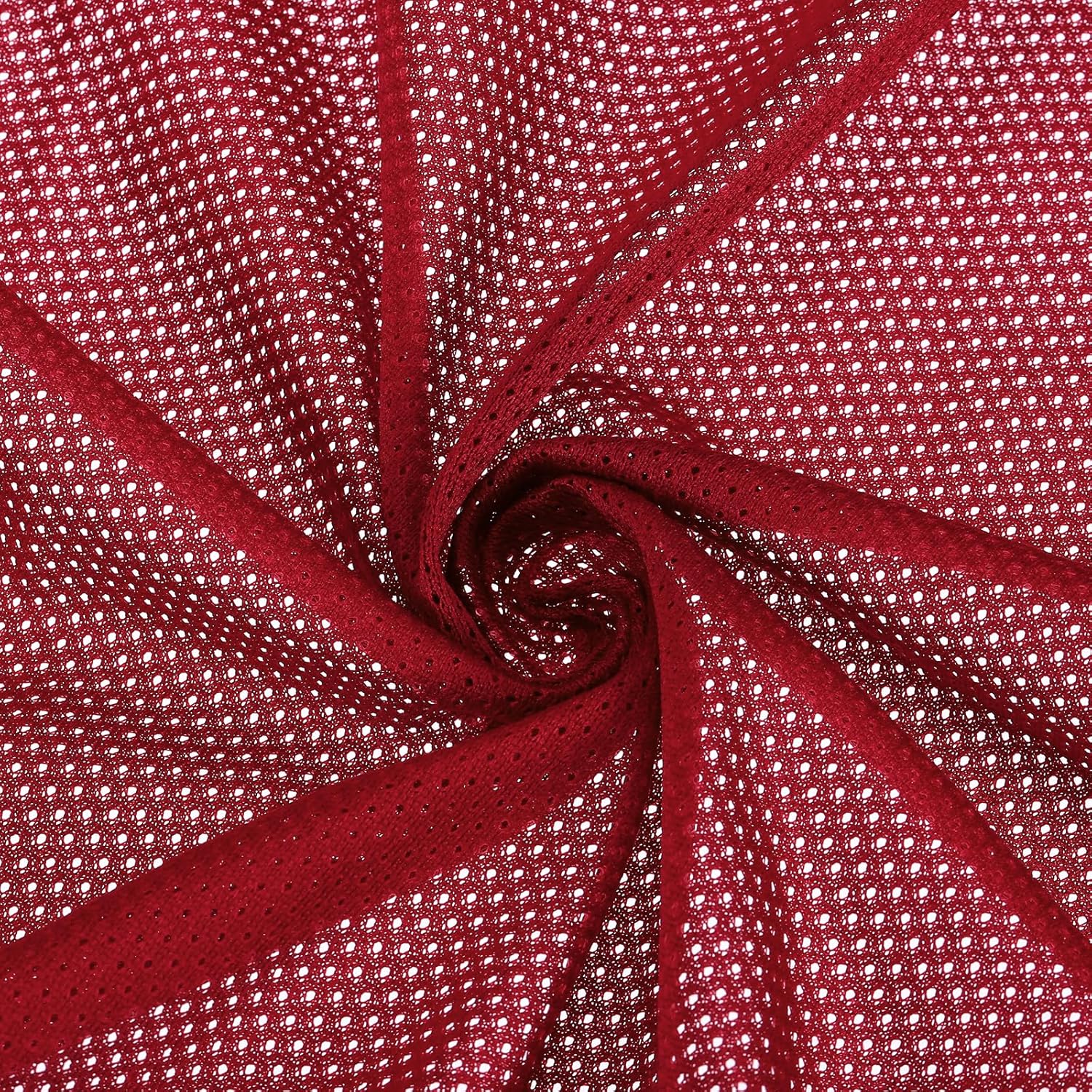 PATIKIL 62 Inch Wide Mesh Fabric Slightly Stretchy for Sewing Backpack Pocket and Straps, Netting Clothes, Netting Bags, Shopping Bags, Bright Red 4 Yard