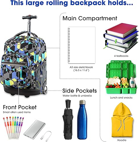 Miniatura 3 de J World New York Sunrise - Mochila con ruedas, Cubos), RBS-18 CUBES