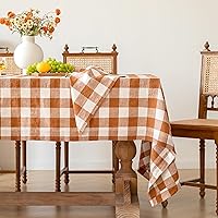 Vista 52 de Linen World - Mantel de lino con vainica, mantel de lino francés salvia de 120 x 60 pulgadas, mantel rectangular lavable para comedor, al aire