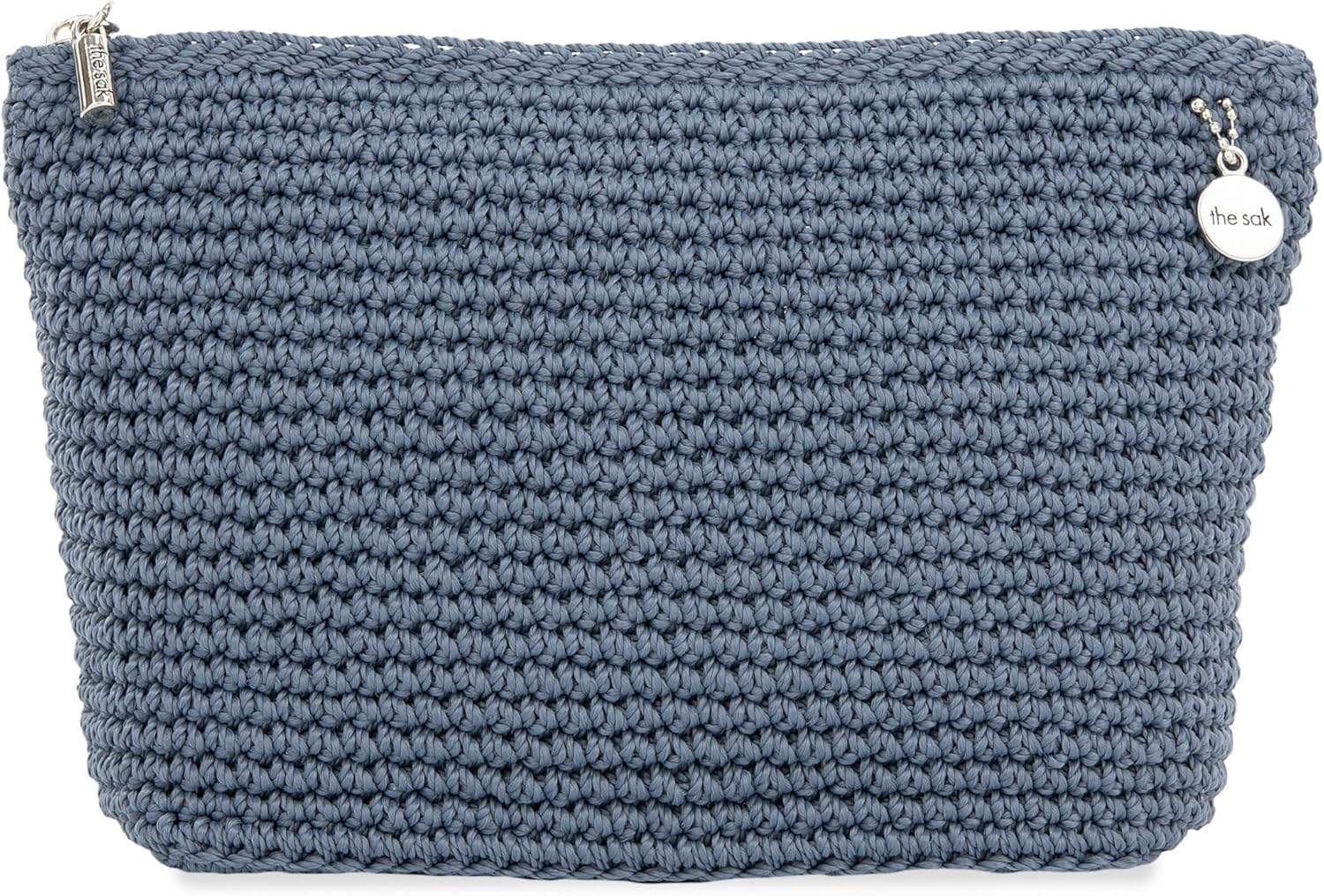 The Sak Essential Medium Pouch in Hand-Crochet, Travel Bag with Zipper Closure