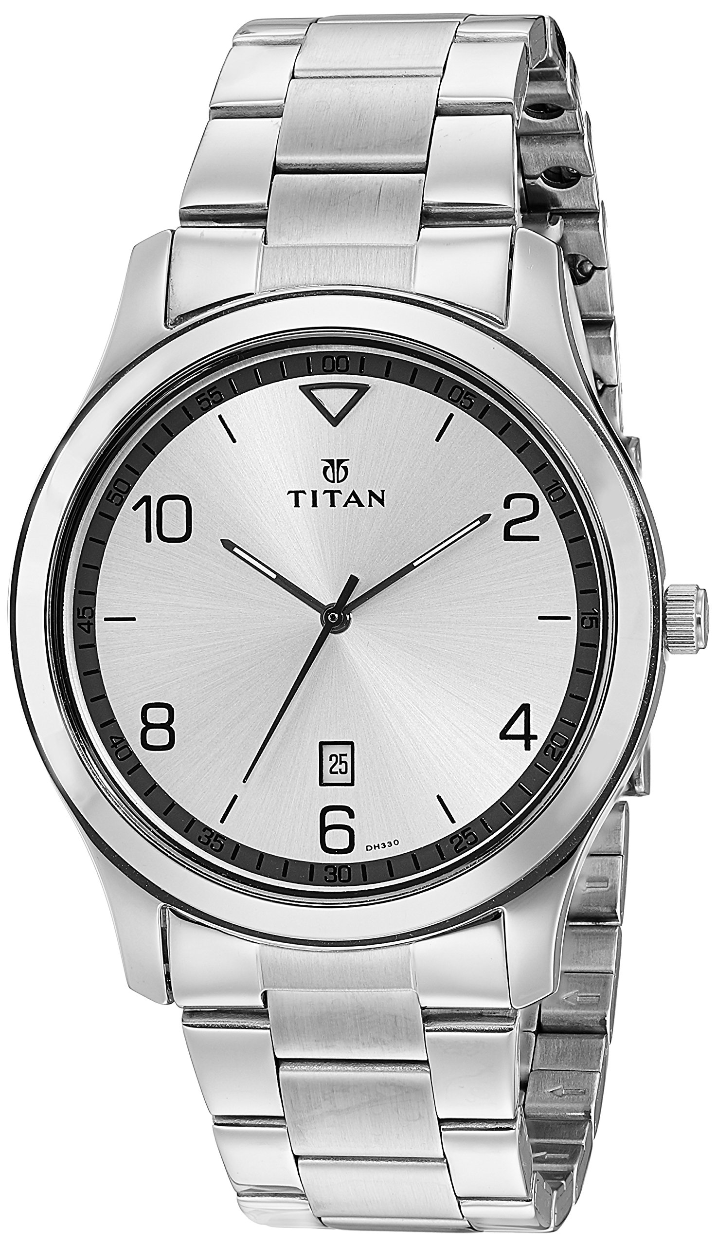 Titan Workwear White Dial Analog with Date Stainless Steel Strap Watch for Men-NS1770SM01 (B0792R17Q1) Amazon Price History, Amazon Price Tracker