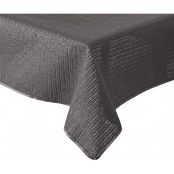 Tischdecke Outdoor Wetterfest - Gartentischdecke Eckig 130x220 cm Grau