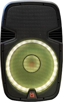 Mr. Dj PBX2690LB 15 "2-Way سماعة محمولة مع إضاءة LED ، بلوتوث مدمج 3500W P.M.P.O