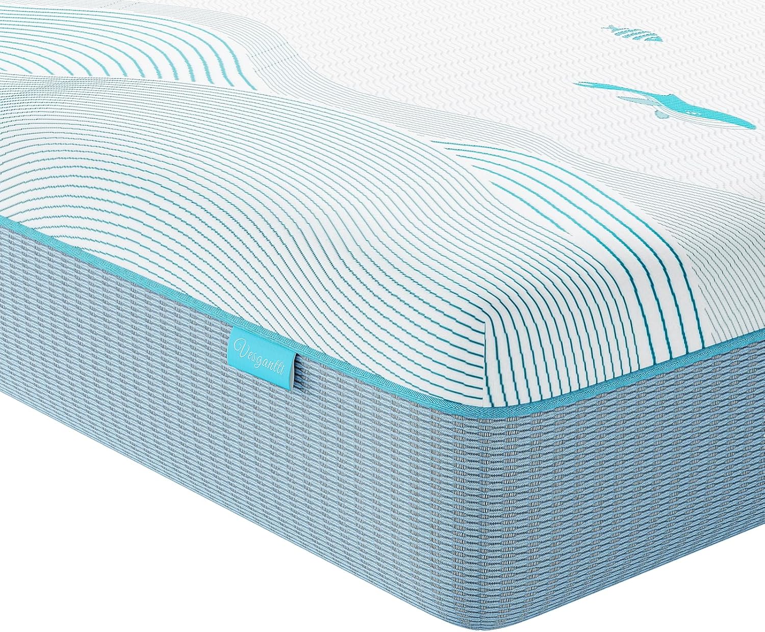 Vesgantti Double Mattress, 20CM Ocean-Inspired Double Memory Foam Mattress with Cooling Gel Foam and Breathable Mesh - Medium, 135x190x20cm image 1