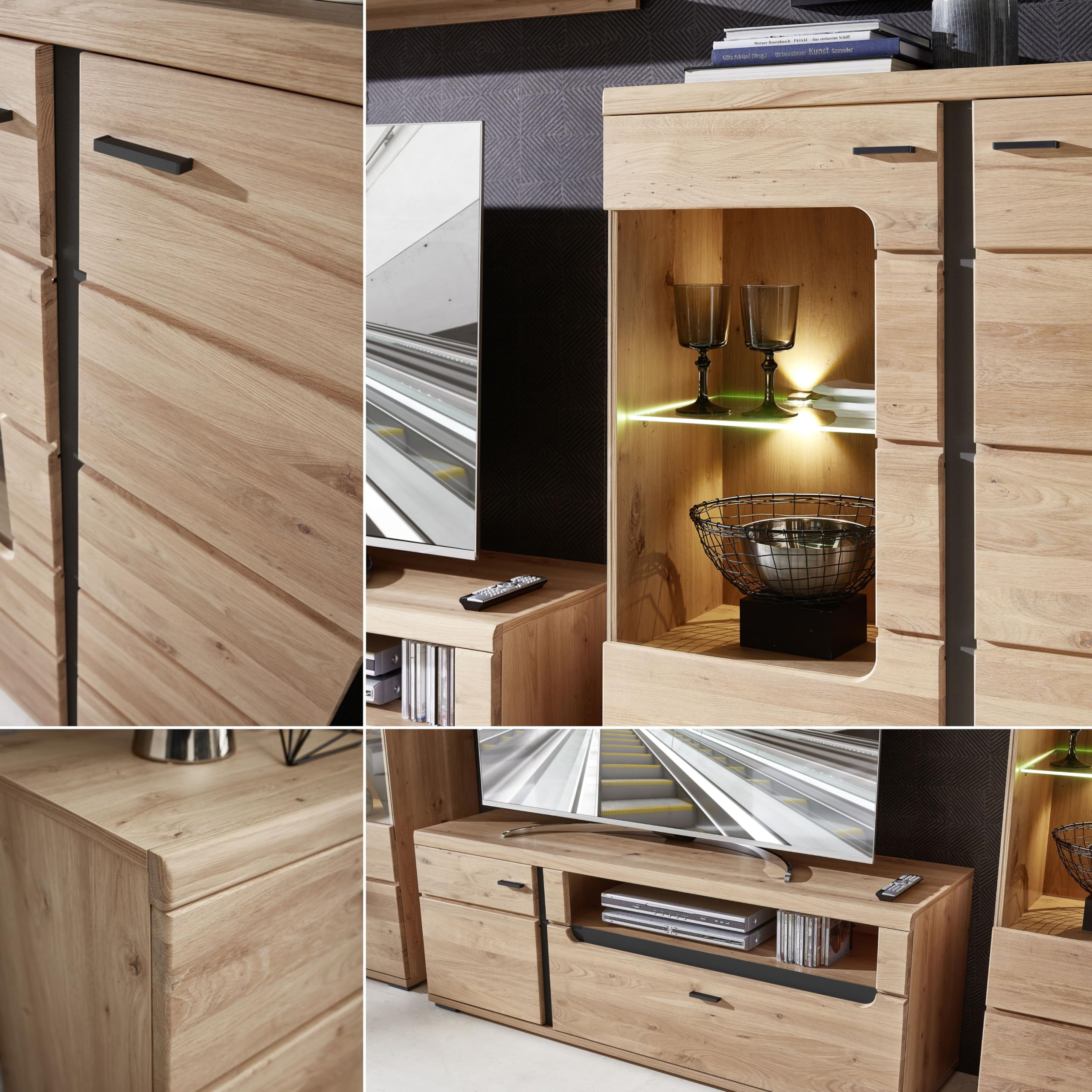 Stella Trading SECRET Secretaris bureau, commode in mat wit, ruimtebesparende computertafel, kast met laden, 98 x 124 x 42 cm (b x h x d
