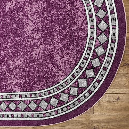 Miniatura 379 de Antep Rugs Alfombras modernas con bordes de 2 x 7 pies antideslizantes (antideslizante) de perfil bajo con parte trasera de goma para interiores