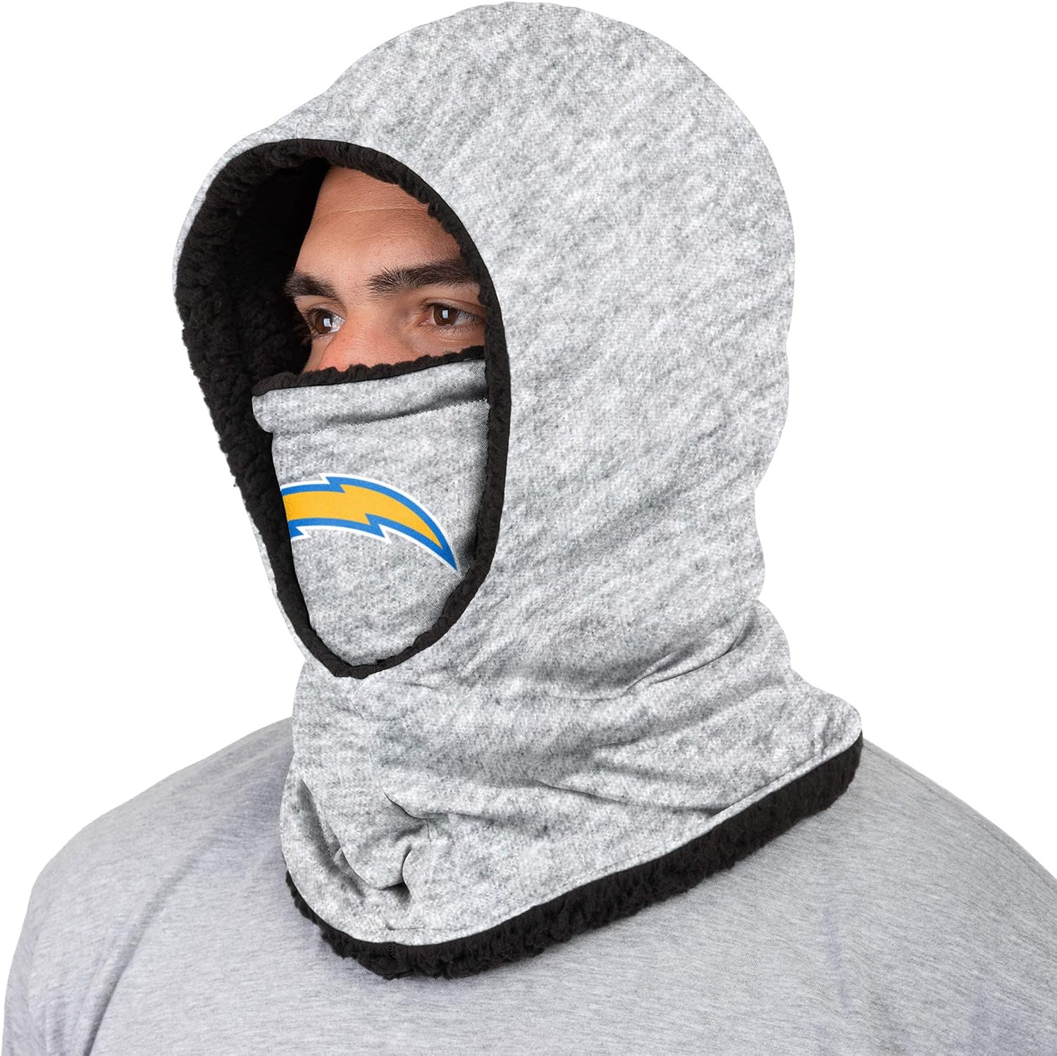 NFL Team Logo Heather Gray Hooded Gaiter Balaclava Face Cover