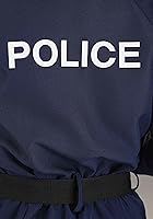 Vista 9 de Disfraz táctico de policía para niñas, disfraz de equipo policial para niñas, Azul Patchwork