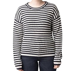 Womens Fall Striped Knit Sweater Pullover Crew Neck Top Warm Winter Sweaters for Women