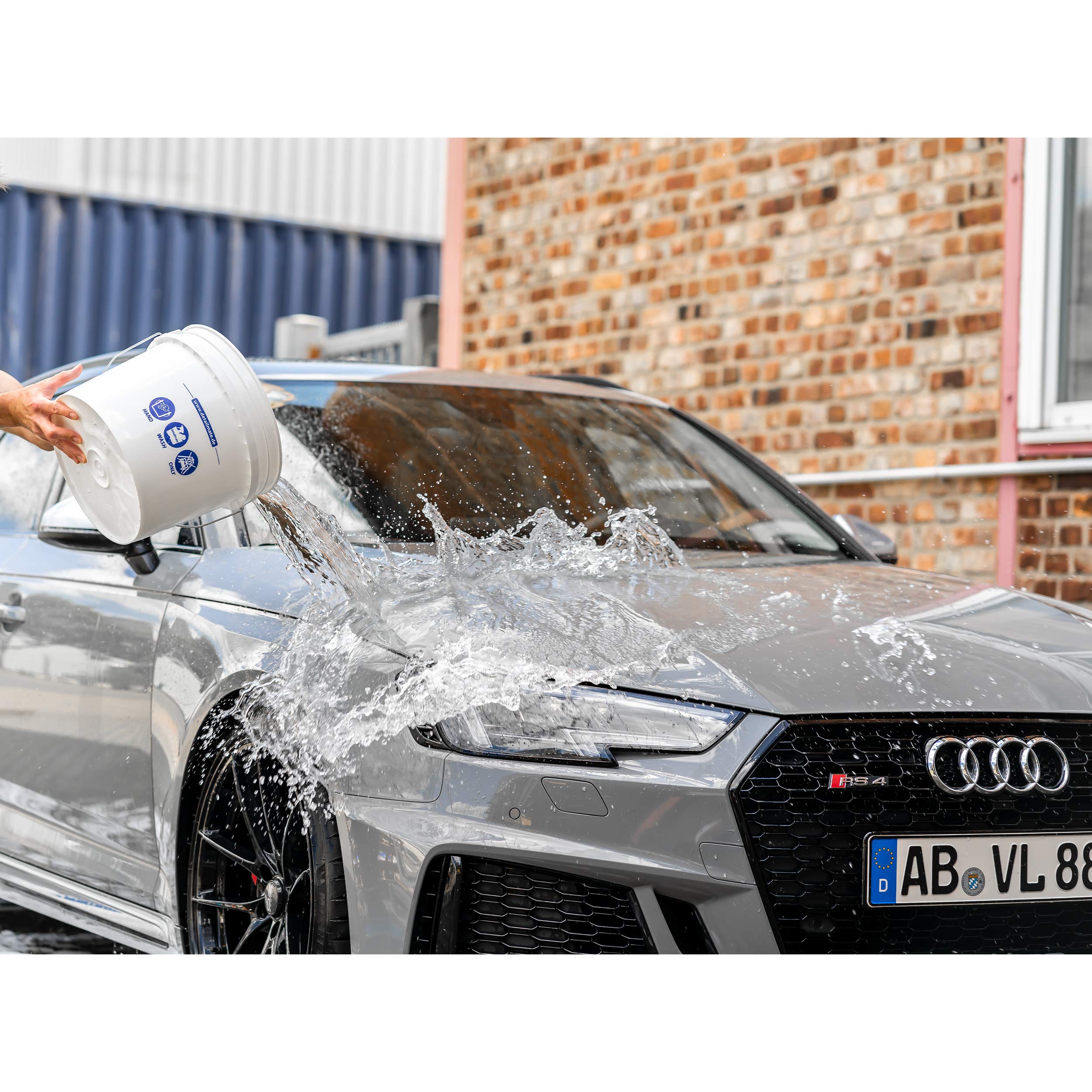 detailmate Hand-WASH-ONLY-Set: GritGuard Wascheimer 3,5 GAL + Schmutzeinsatz + KochChemie NanoMagic Autoshampoo 750ml + Messbecher + Nuke Guys Gamma Dryer XXL + Waschhandschuh + Messbecher