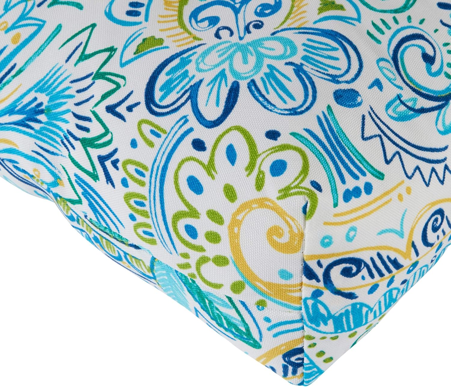 South Pine Porch Outdoor High-Back Chair Cushion, Baltic Paisley 2 Count
