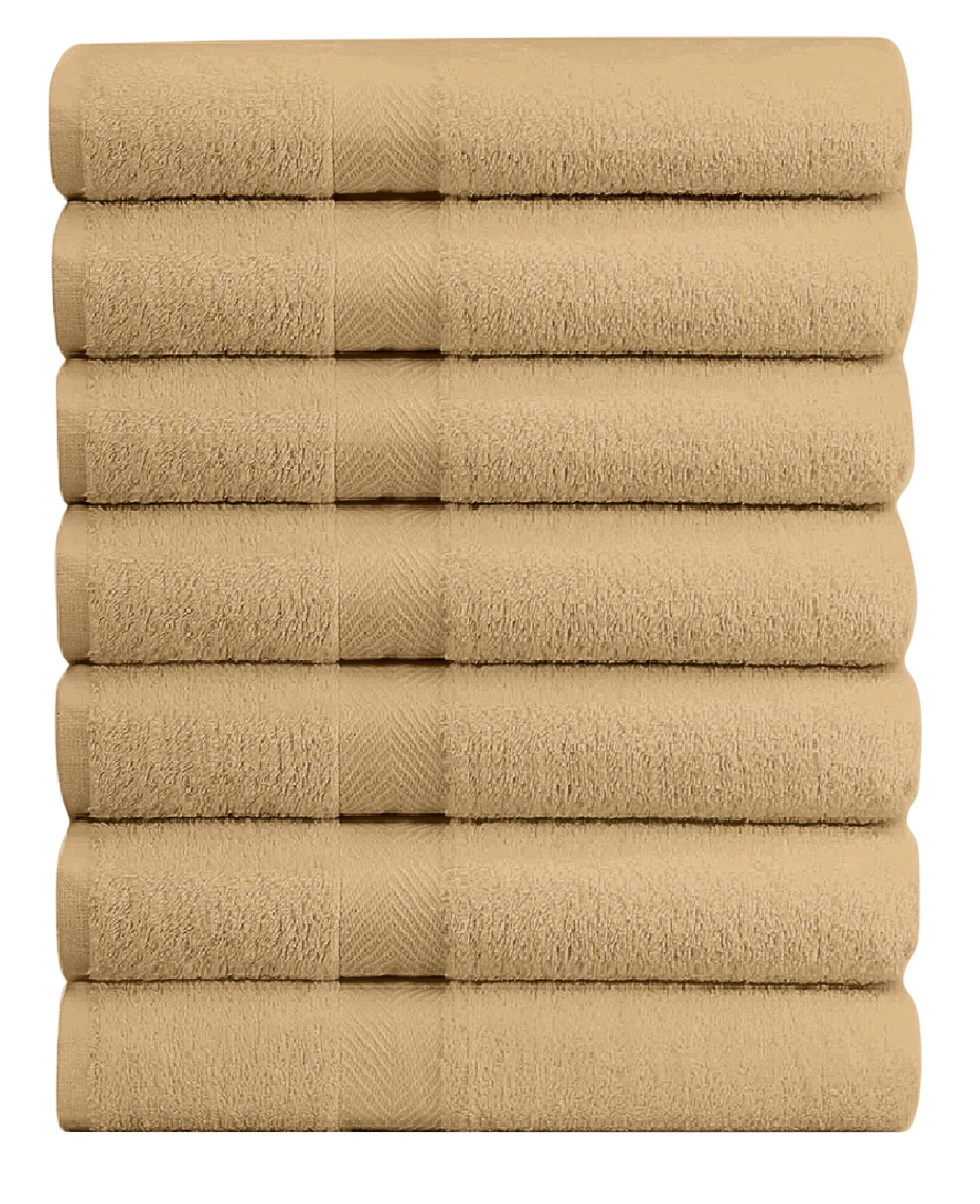 Opulent Dreams 100% Egyptian Cotton Towel Sets – Soft, Absorbent, Quick-Dry – Includes Bath Sheets, Bath Towels, Hand Towels, Flannels – Luxuriously Easy to Wash (Beige, Hand Towel (Pack of 7))
