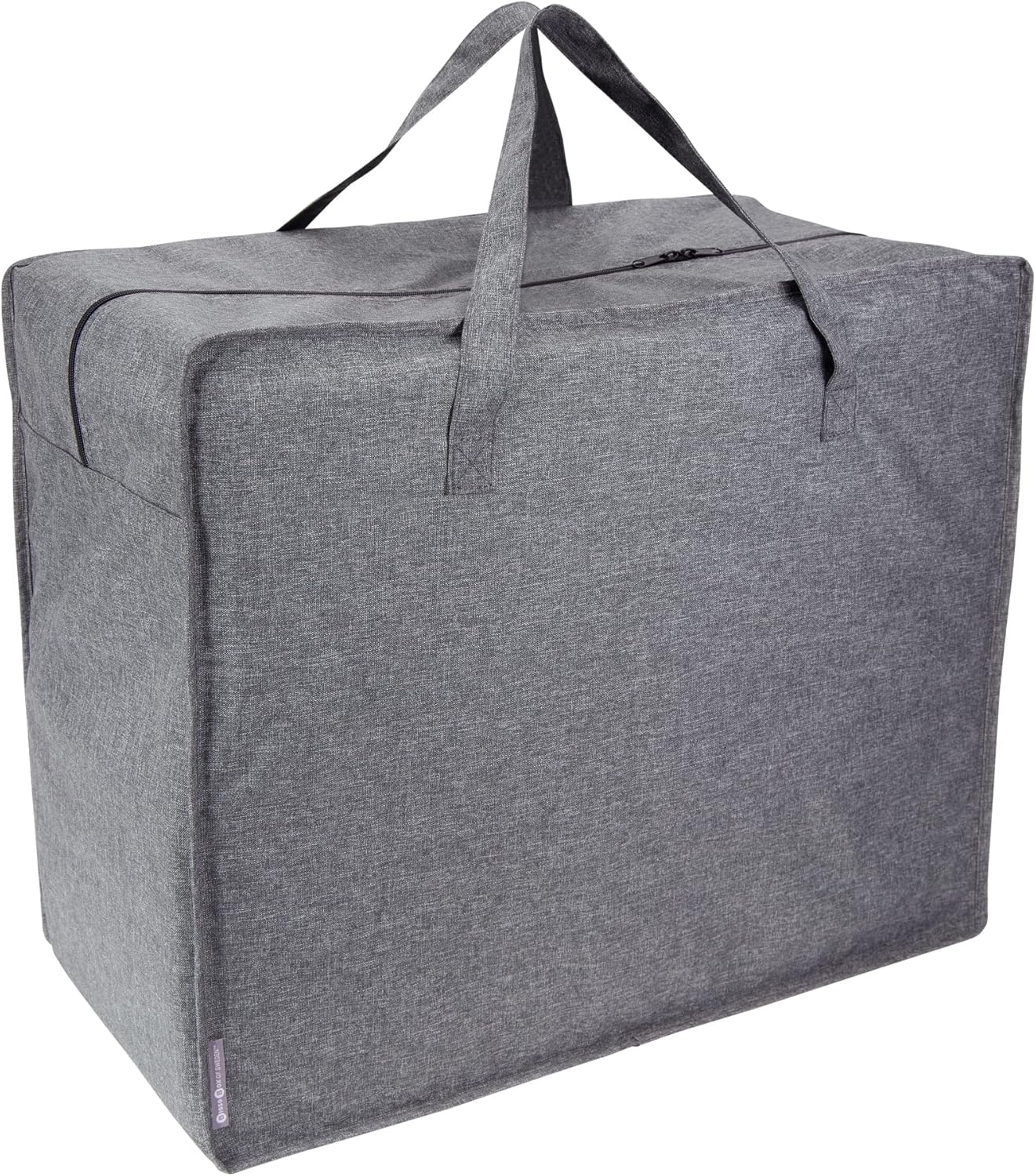 Bigso Box of Sweden Soft Storage Bag XL | Heavy Duty with Zipper and Reinforced Handles | Extra Large for Clothes, Bulky Comforters and Quilts | 23.6" x 11.8" x 19.7" (Beige)