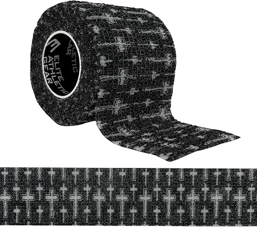 Miniatura 4 de Cinta atlética autoadhesiva – 2 pulgadas x 6.5 yardas – Sin látex, envoltura deportiva fácil de rasgar para fútbol, béisbol, fútbol, muñeca, Cruz de