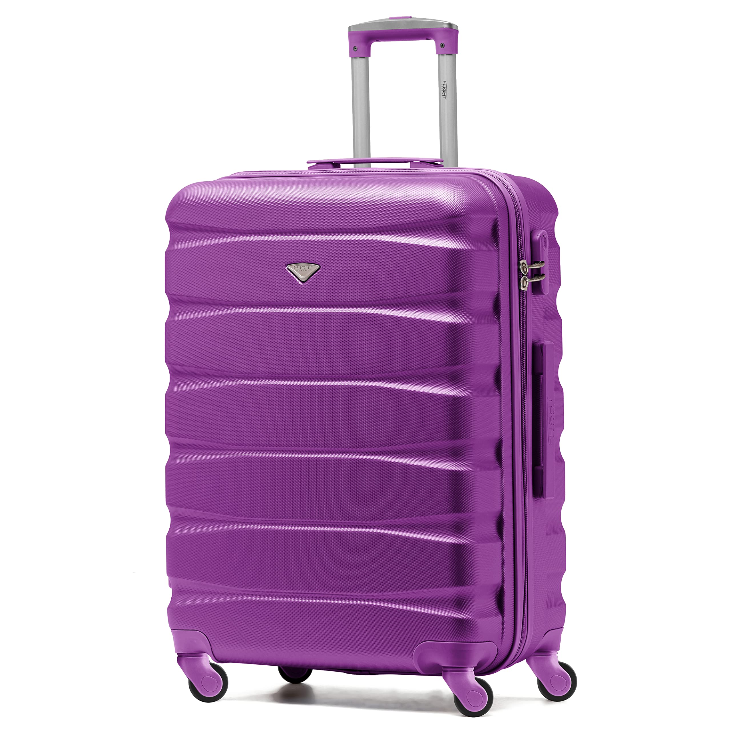 Flight Knight Lightweight 4 Wheel ABS Hard Case Medium Suitcase Approved for Over 100 Airlines Including easyJet, British Airways, Ryanair, Jet2, Emirates & Many More - Check-in Medium Size 25" — view 84