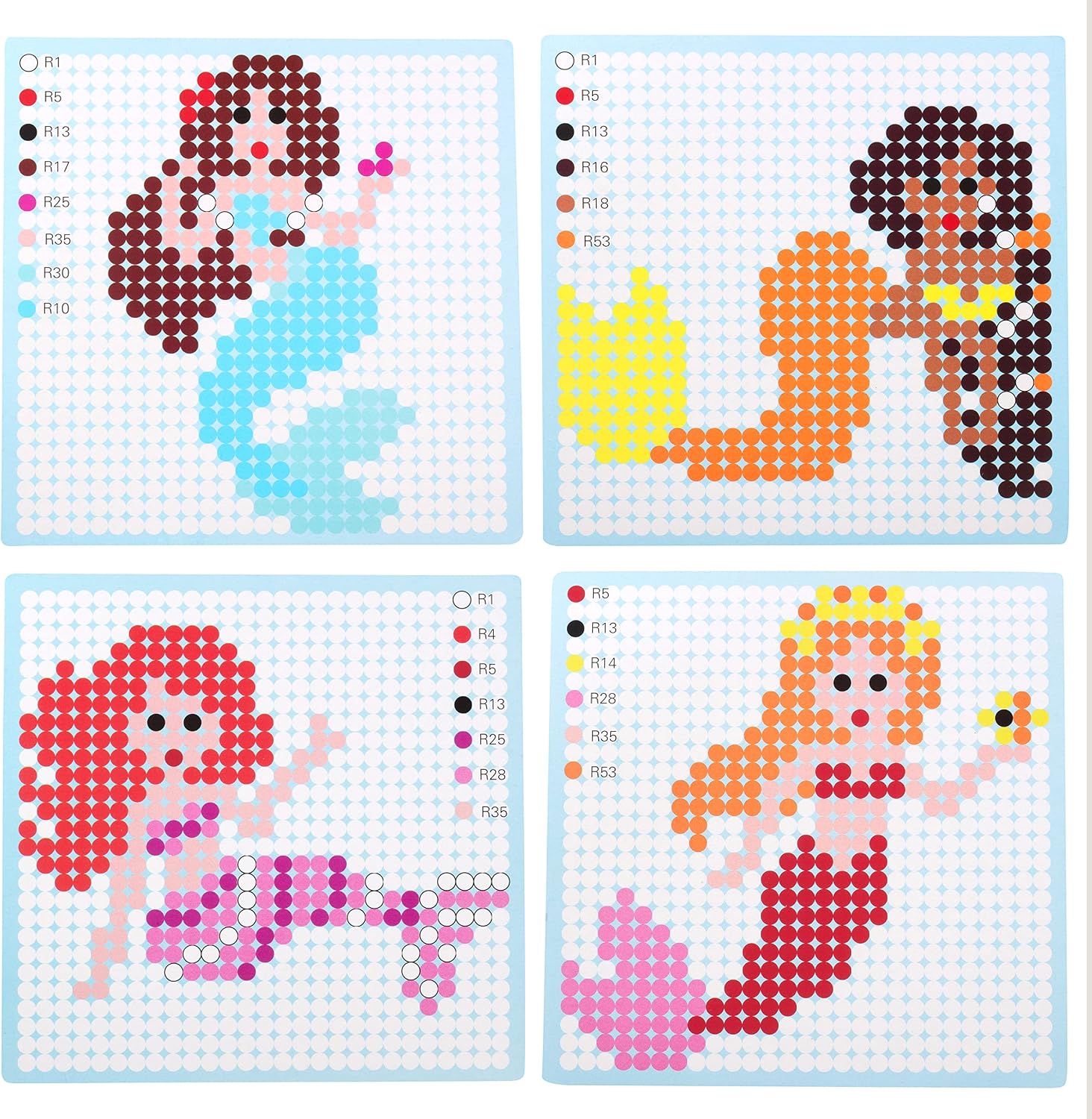 Fuse Beads Super Value Kit- 4000 Beads- Magical Mermaids- Includes 21 Colors, 2 Peg Boards, Tweezers, Ironing Paper & Design templates- DIY Spring Arts & Craft Project, Kids Birthday Gift, Party Favor