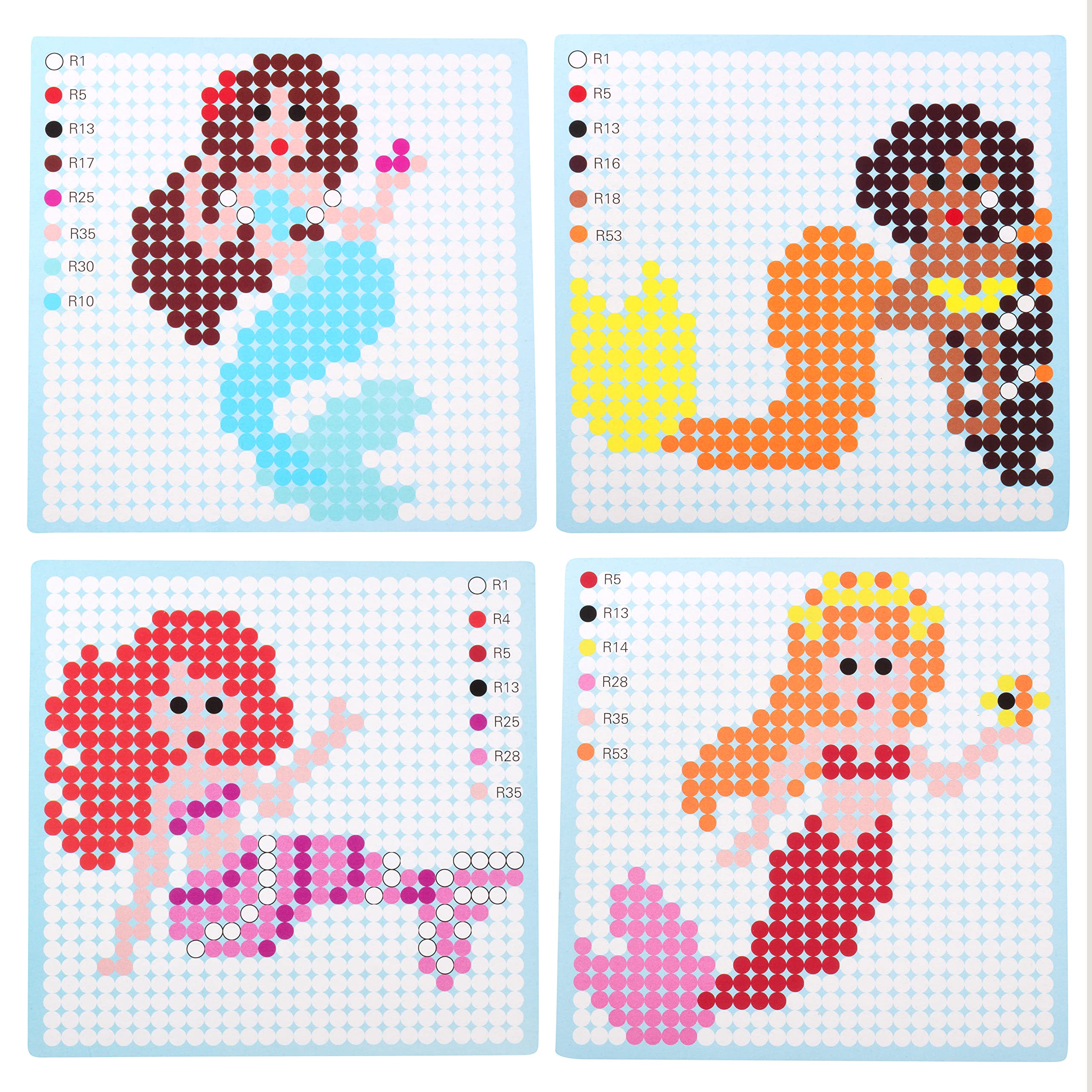 Kit de perles fusibles - 4 000 perles - Sirènes magiques - Comprend 21 couleurs, 2 planches à peg, une pince à épiler, du papier à repasser et des modèles de design - Projet de bricolage pour la