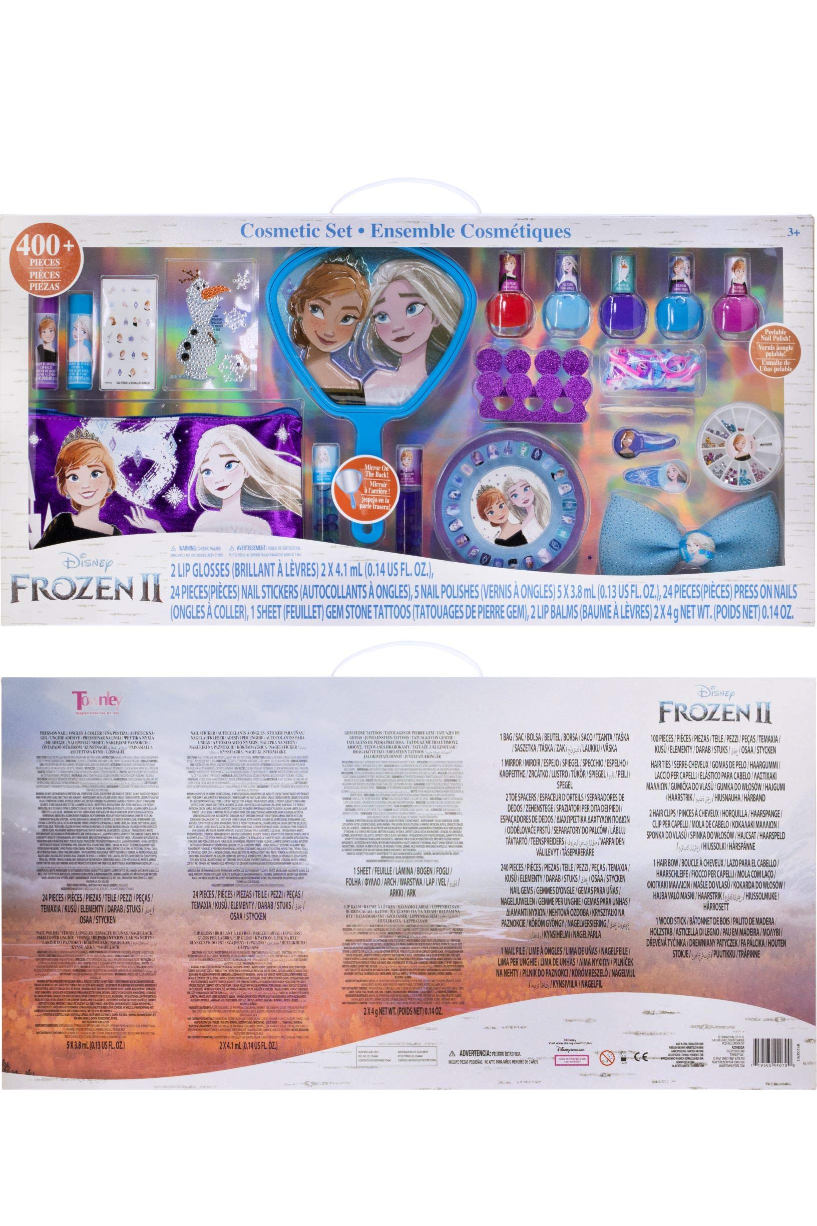 Disney Frozen 2 - Townley Girl Mega Cosmetic Make-up Set for Girls, Ages 3 +