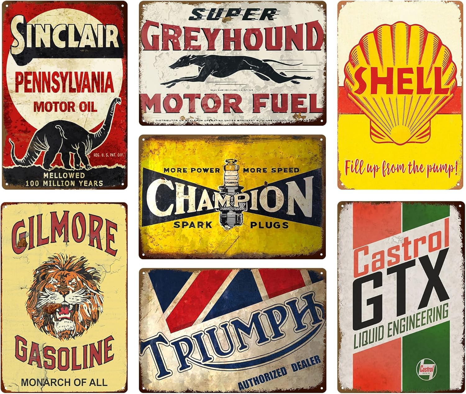 Letreros de metal vintage para garaje para hombres, letreros de metal de gasóleo para garaje, barra de cueva, letrero de lata clásico para