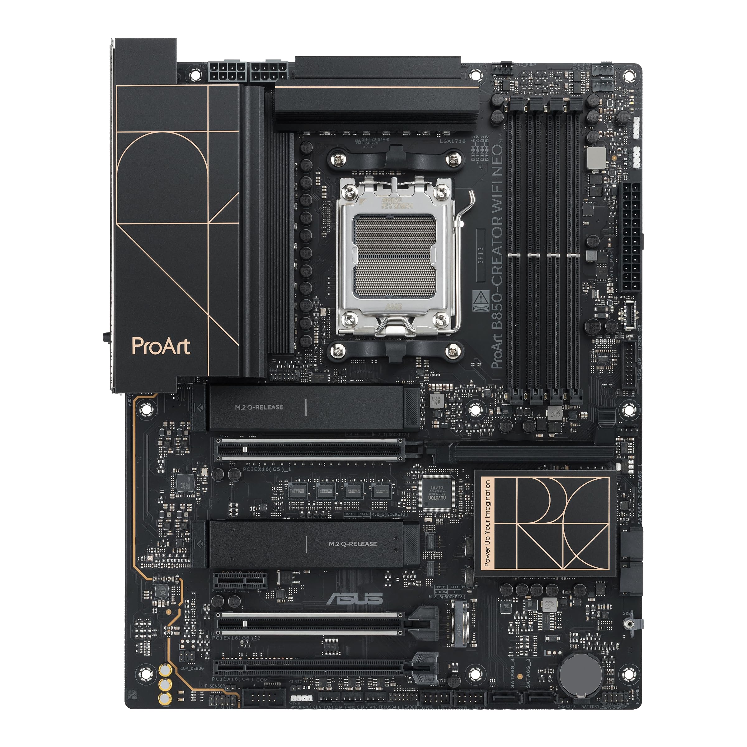 ASUS ProArt B850-CREATOR WiFi NEO AMD AM5 B850 ATX Motherboard, 14+2+1 80A Stages, DDR5, PCIe 5.0, 3X M.2, Wi-Fi 7, 5G LAN, DP, HDMI, SATA, USB Type-C, ProArt Creator Hub, ASUS Control Center Express-picture-19
