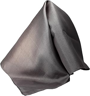 Classic Deep Taupe Silk Handkerchief - Full-Sized 16
