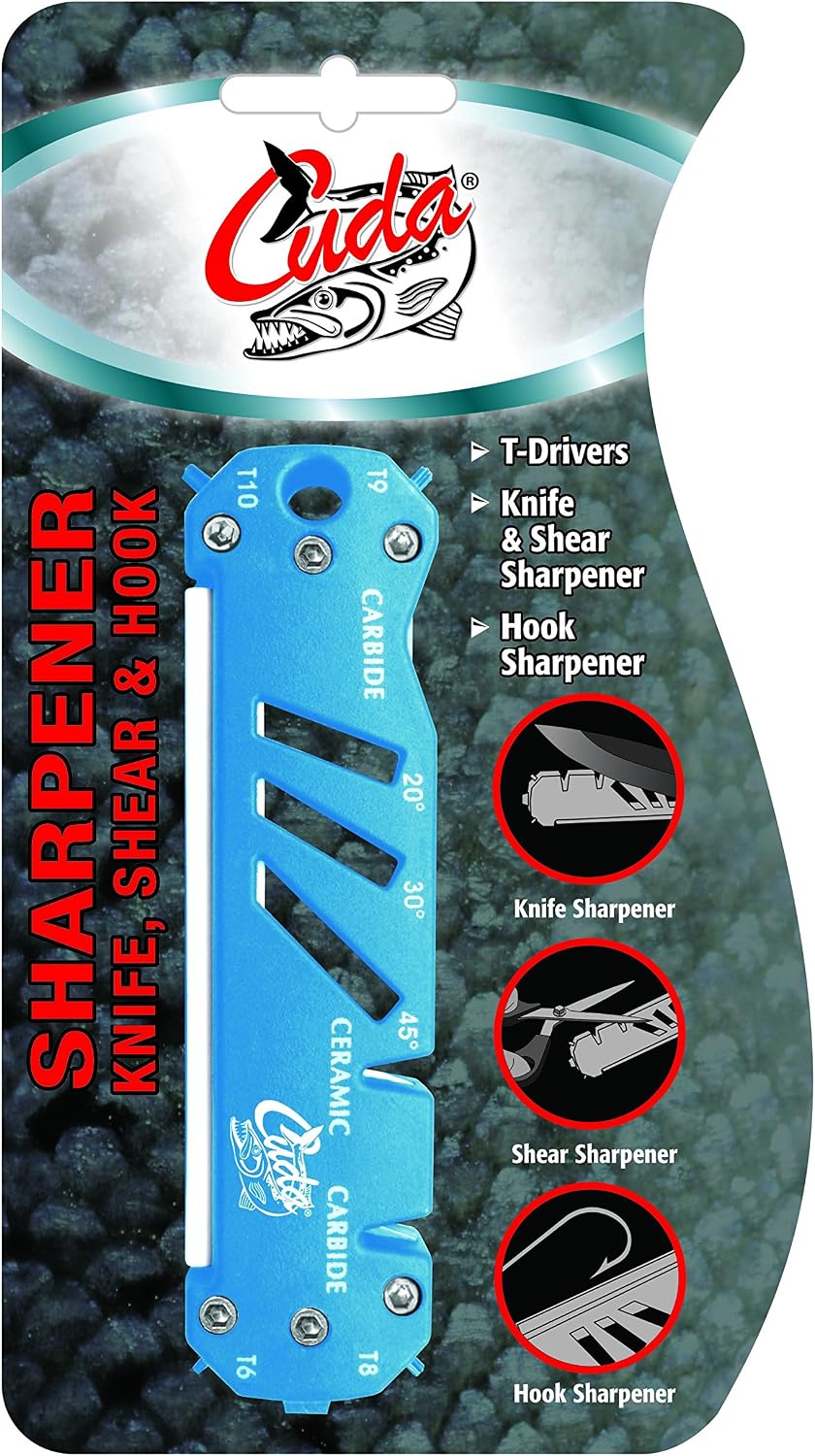 Cuda Knife Shear and Hook Sharpener - Blue, M - Image 3