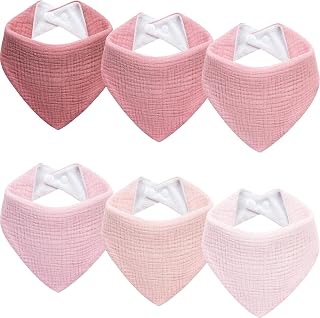 Muslin Baby Bibs Baby Drool Bandana Bibs for Baby Girls Boys Infant Newborn Toddler Drooling and Teething