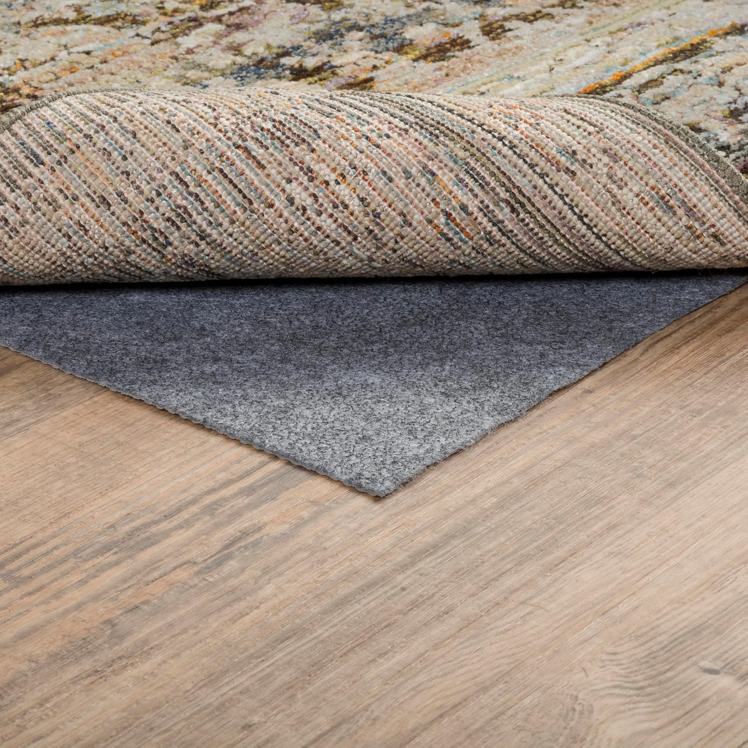Reversible Rug Pad with Anti-Slip Backing, Latex Grip Floor Protection for Area Rugs, Durable Indoor Use, Grey
